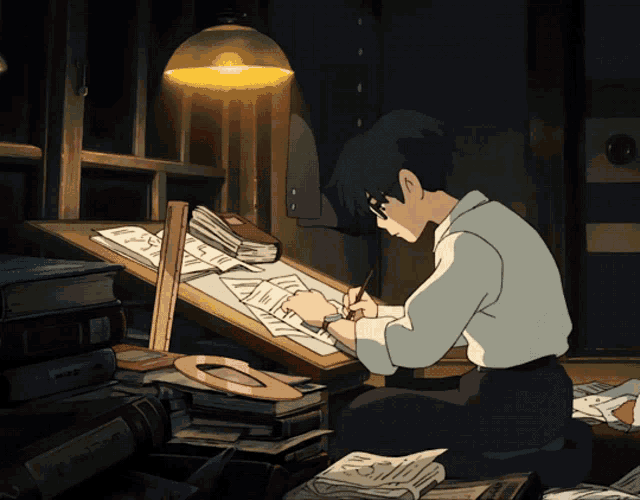 A gif of me, late at night, up studying